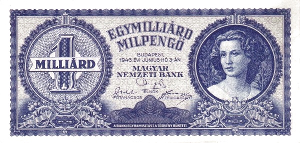 1946 - hiperinflációs címlet - Magyar Nemzeti Bank